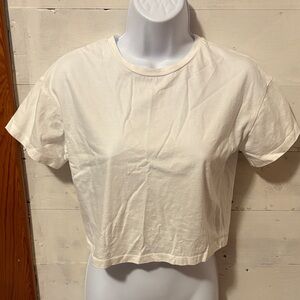 Classic White Women's Crop Top Organic Cotton